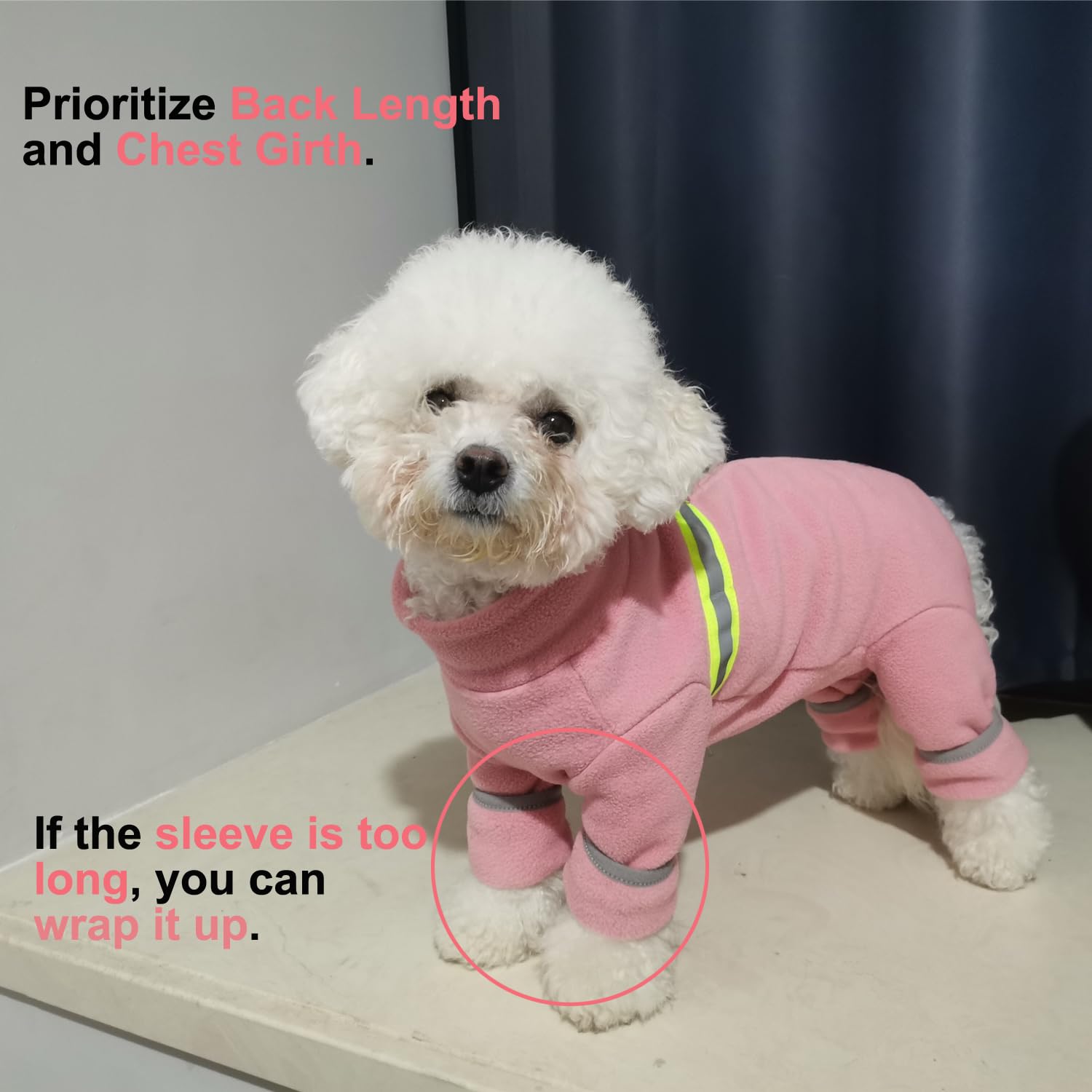 Dog Fleece Warm Clothes, Puppy Winter Long-Sleeved Four-Legged Clothes - Image 3