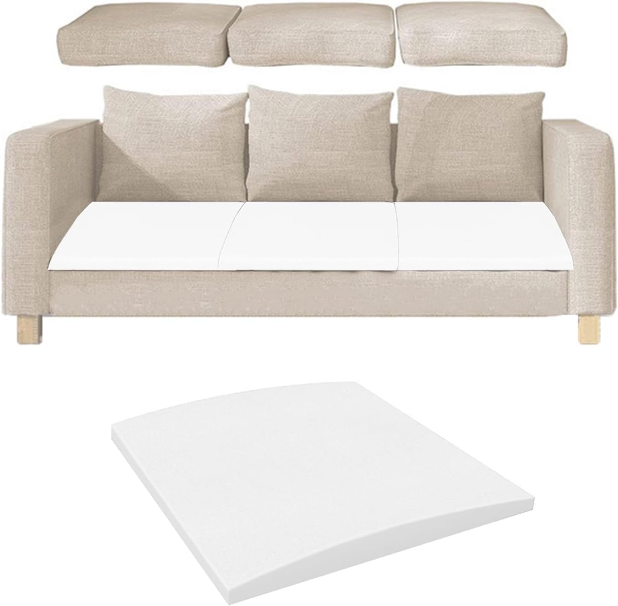 YUURO Cushion Support Foam for Sagging Seat,16"/20"/24