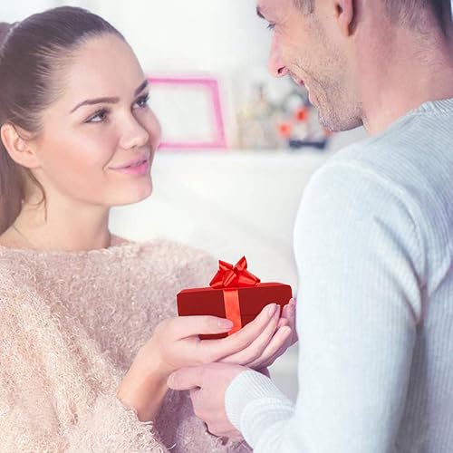 Miniatura 4 de Caja de regalo para collar y aretes, caja de regalo, 12 cajas de regalo cuadradas de cartón para joyas, caja de regalo de papel de cartón relleno de