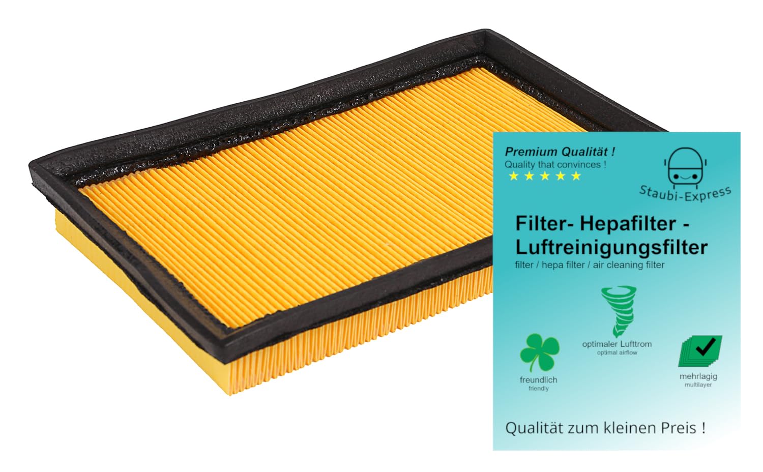 3x Filter Flachfaltenfilter kompatibel mit Festool Cleantec HF-CT MIDI Staubsaugerfilter Feinstaubfilter Werkstatt Industrie Sauger Filter