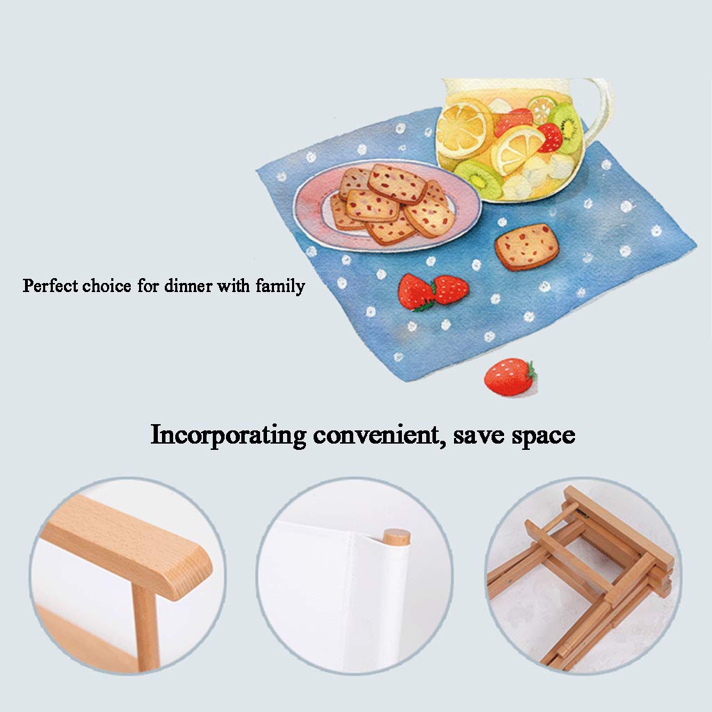 SHYM Portable Director Chair Folding Chair with Canvas Backrest Humanized Design Hardware Accessories Green Varnish Comfortable Sitting Posture