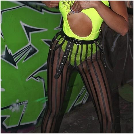 Striped see through leggings Clearance