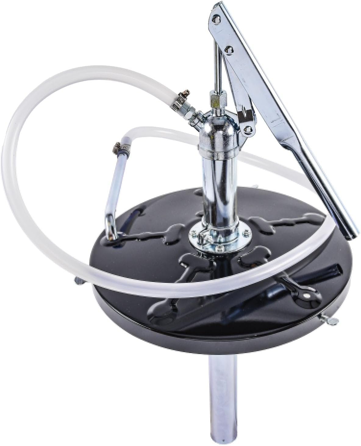 JEGS 80251 Lever Action Bucket Pump Fits 5 Gallon Pails 5 ft. PVC Hose with Disc