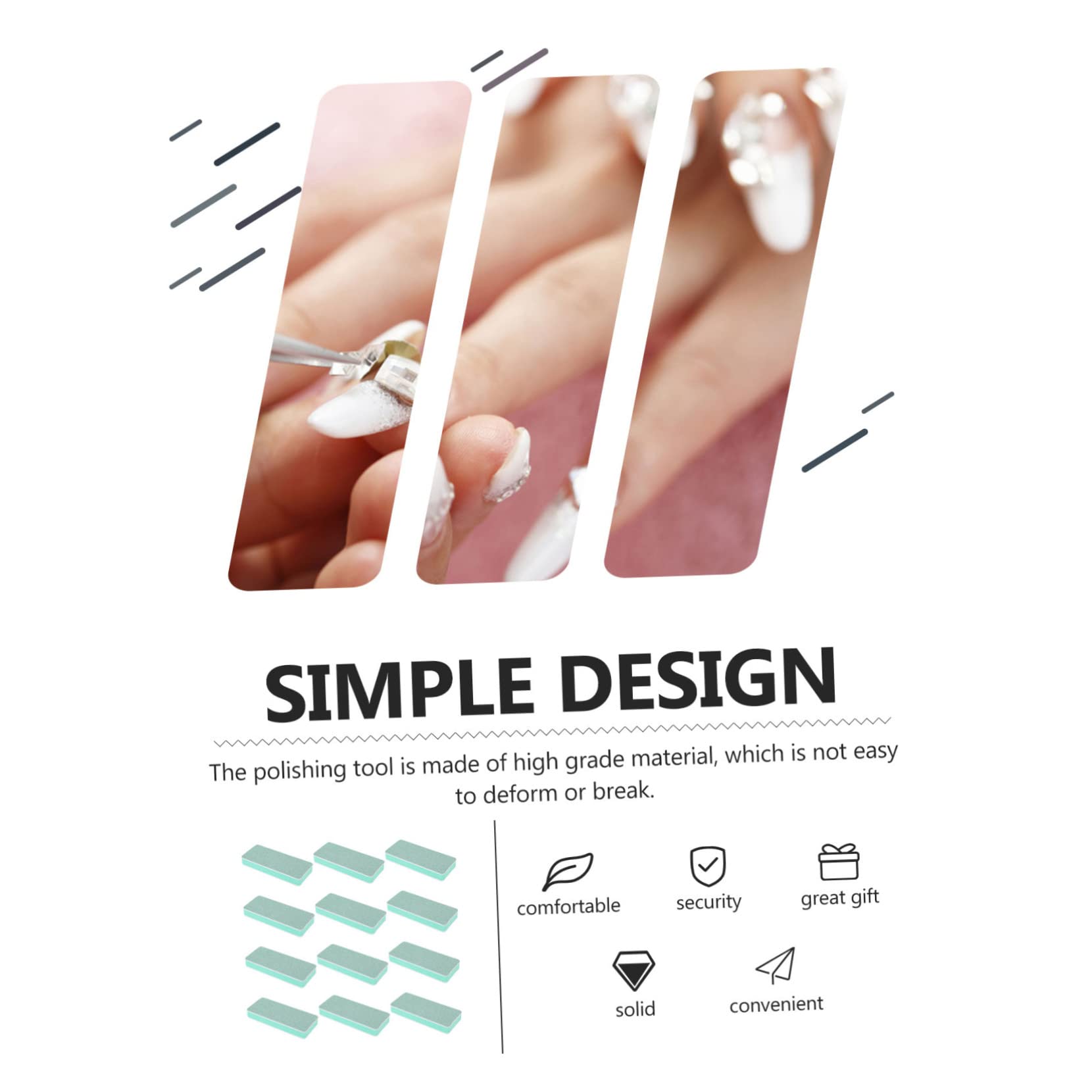 MAGICLULU 48piezas Limas De Uñas y Tiras De Pulido Para Manicura De Pulido De Alta Durabilidad Para Salón De y Personal