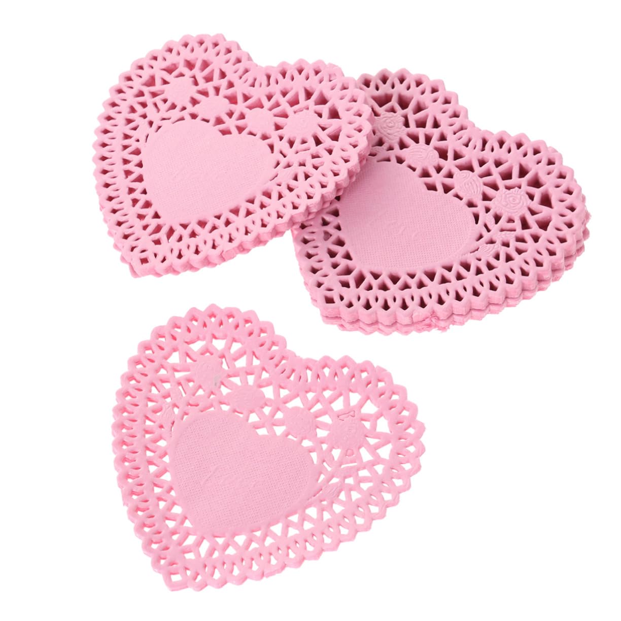 250pcs 4 Paper Doilies Cake Lace Paper Lace Food Doilies Heart Doilies