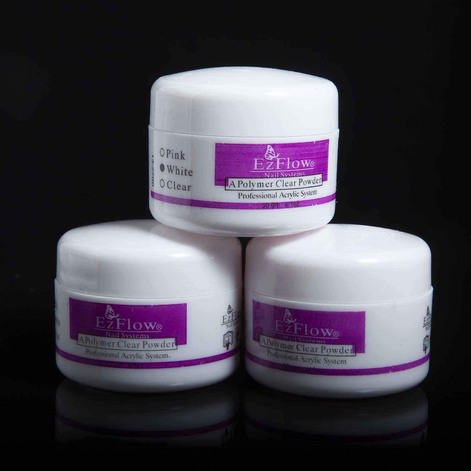 FIVEART Nail Art With Acrylic powder Acrylic Liquid French nail tips Dotting pen Sanding file Base Coat Top Coat For Nail DIY (SET3)