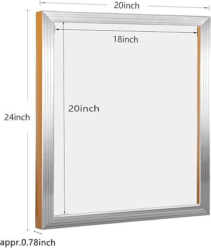 Miniatura 2 de Caydo 2 marcos de impresión de pantalla de seda de aluminio de 24 x 20 pulgadas con malla 160 para serigrafía
