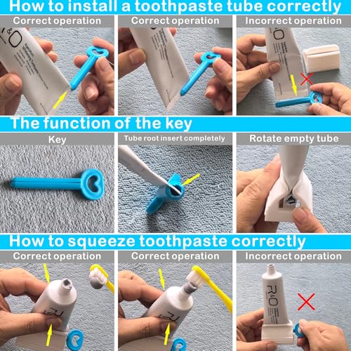 toothpaste squeezer set of 4 tube roller squeezer dispenser simple and practical