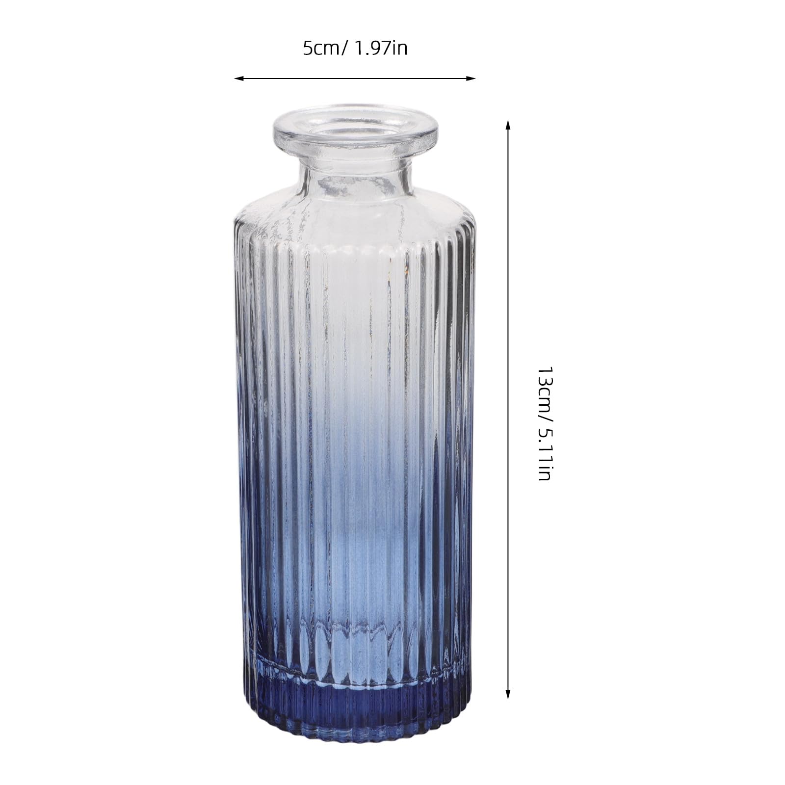 INOOMP 6 Bottiglie di Profumo in Vetro con diffusore - Diffusore di Oli Essenziali in Rilievo - Vaso Decorativo Vuoto per fragranze - Ornamento in Bottiglia di Cristallo