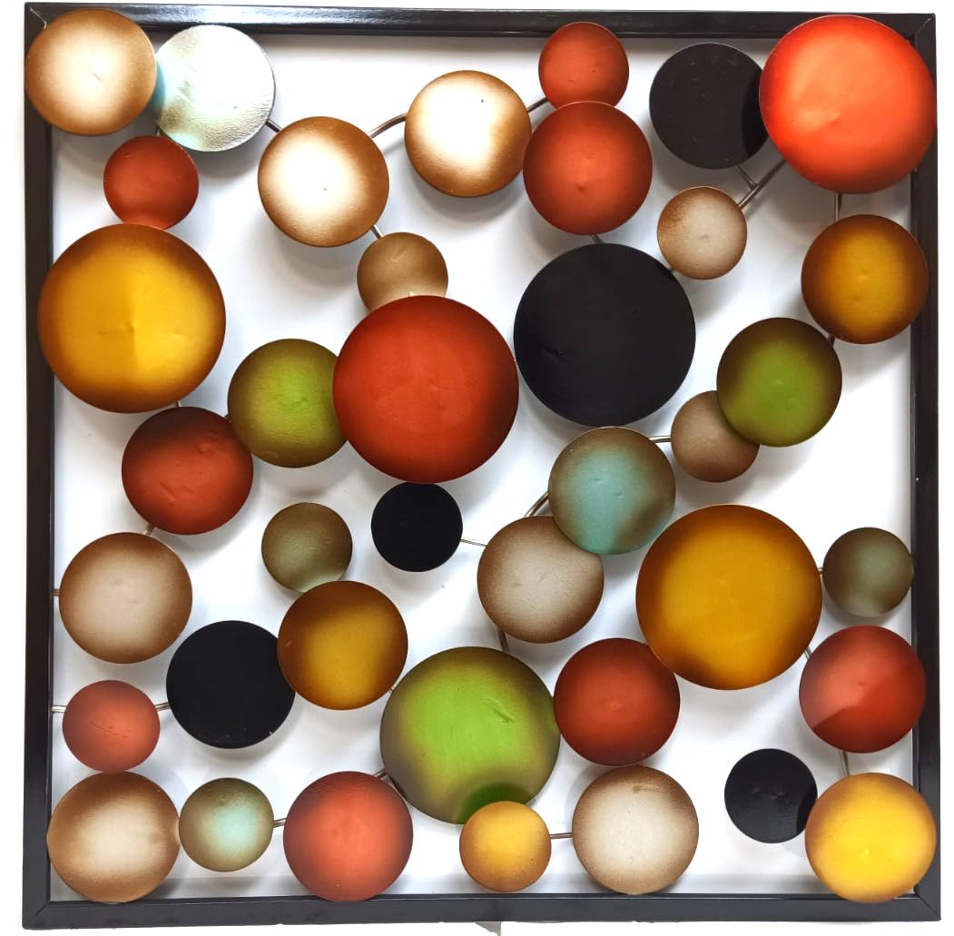 Sk Style Various Metal Wall Art - Colour Sphere Abstract Square