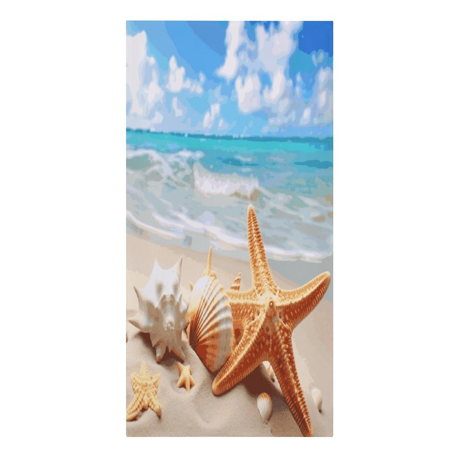 Adfgyerh Women's Style Starfish Seashell Ocean Beach Microfiber Sand Free Towels Large Quick-Dry. Beach Towel For Swimming Pool Camping Beach .Beach Accessories， They Are Essential Accessories For Adults, And Men, Va