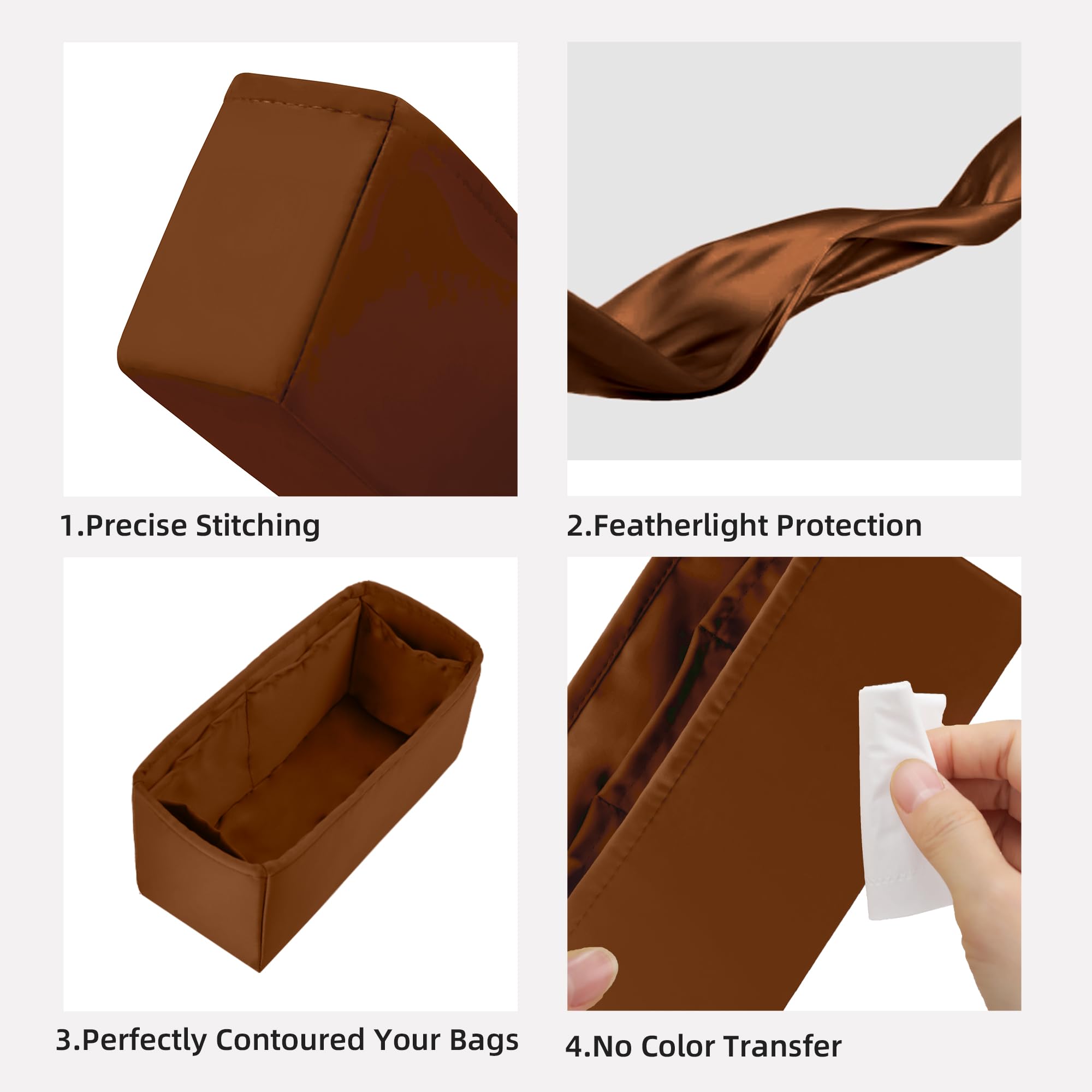 DGAZ Organizador Interior para Keepall 25, Inserto de Satén, Gold