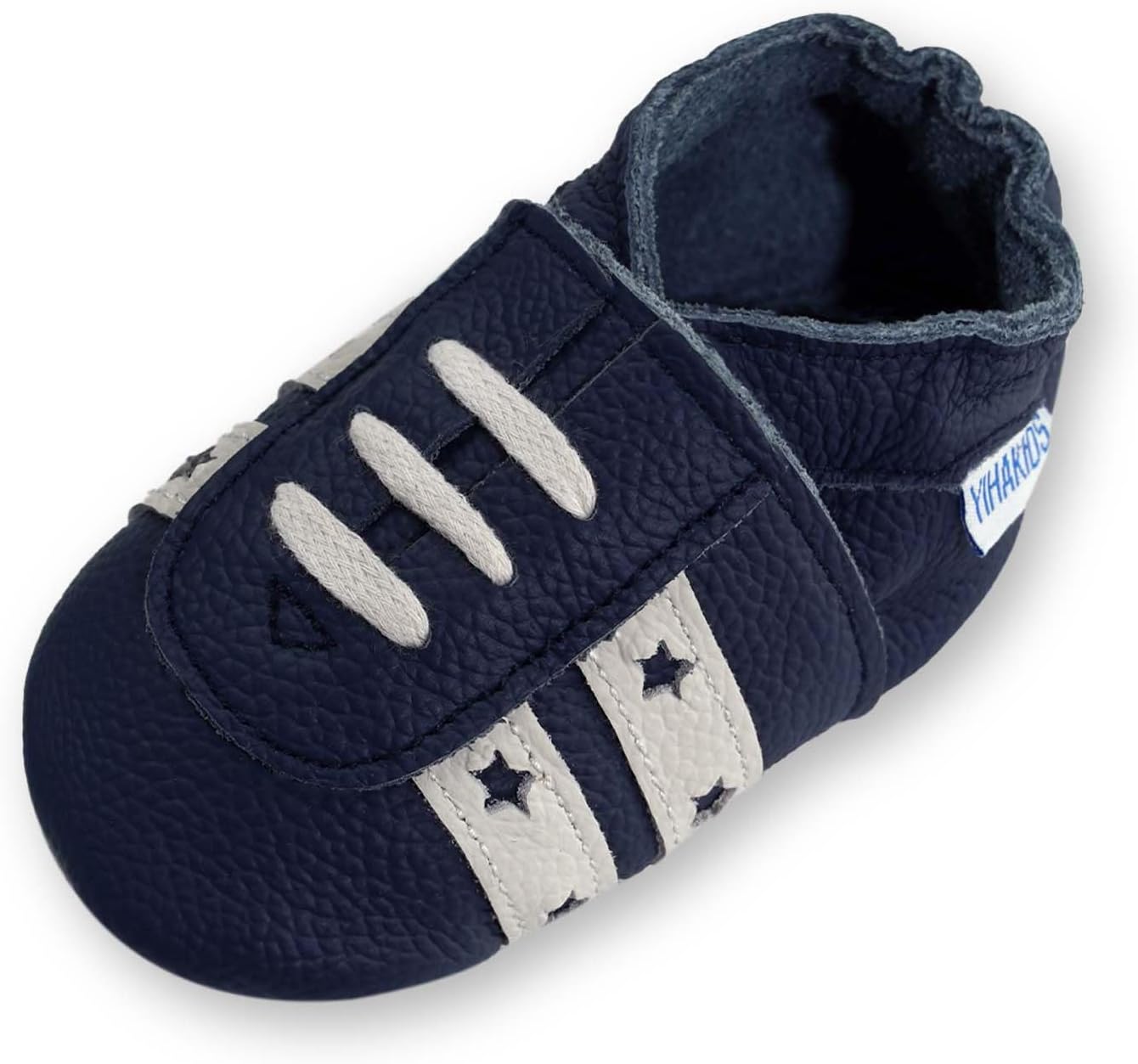 YIHAKIDS Soft Leather Baby Shoes Boys Girls Moccasins First Walking Crib Shoes Soft Sole Walking Shoes Sneakers for Infant Toddlers 0-24 Months