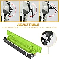 Vista 5 de BESULEN Marco de matrícula de fibra de carbono, soporte de placa de automóvil de acero inoxidable a prueba de sonajeros, soporte ajustable