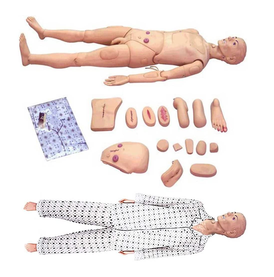 Patient Care Manikin Demonstration Human Manikin Life Size Patient Care Manikin for Nursing Medical Training Teaching Education Medical Supplies,Nurse Care Medical Training Aid