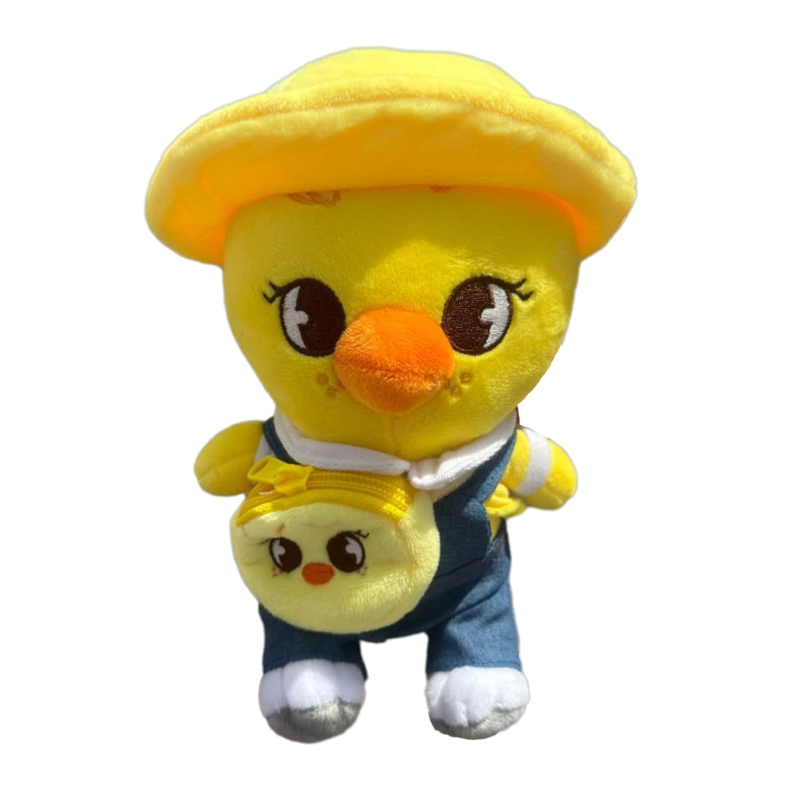 anwhriet Skzoo Plush, 22cm Skzoo Animal Sitting Plush Doll Set with Removable Clothes & Backpack, Soft SKZ Stuffed Animal Doll Chick