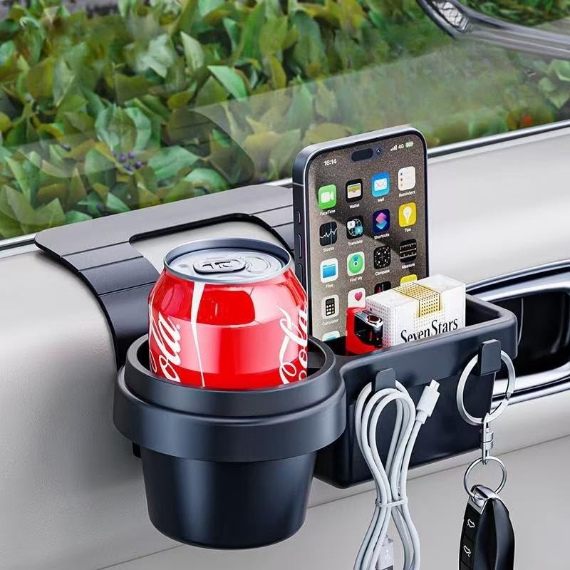 Organizador de Puerta para Auto 4 en 1 con Porta Vasos y Soporte miniatura 1