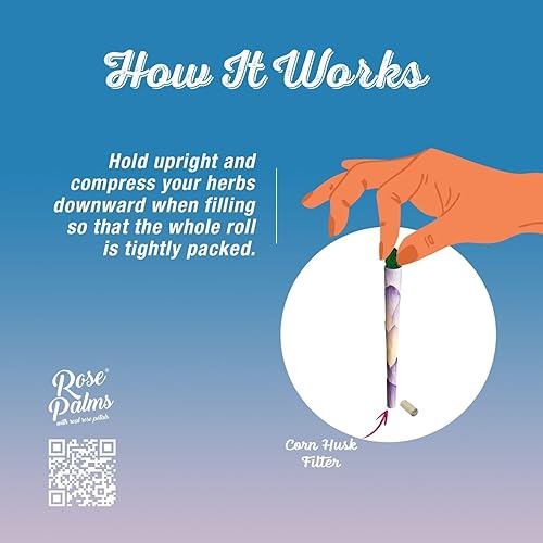 Miniatura 4 de 6 conos de preoll de pétalos de loto orgánico de tamaño King l Conos naturales enrollados a mano l Conos sin blanquear W Filtro de cáscara de maíz l