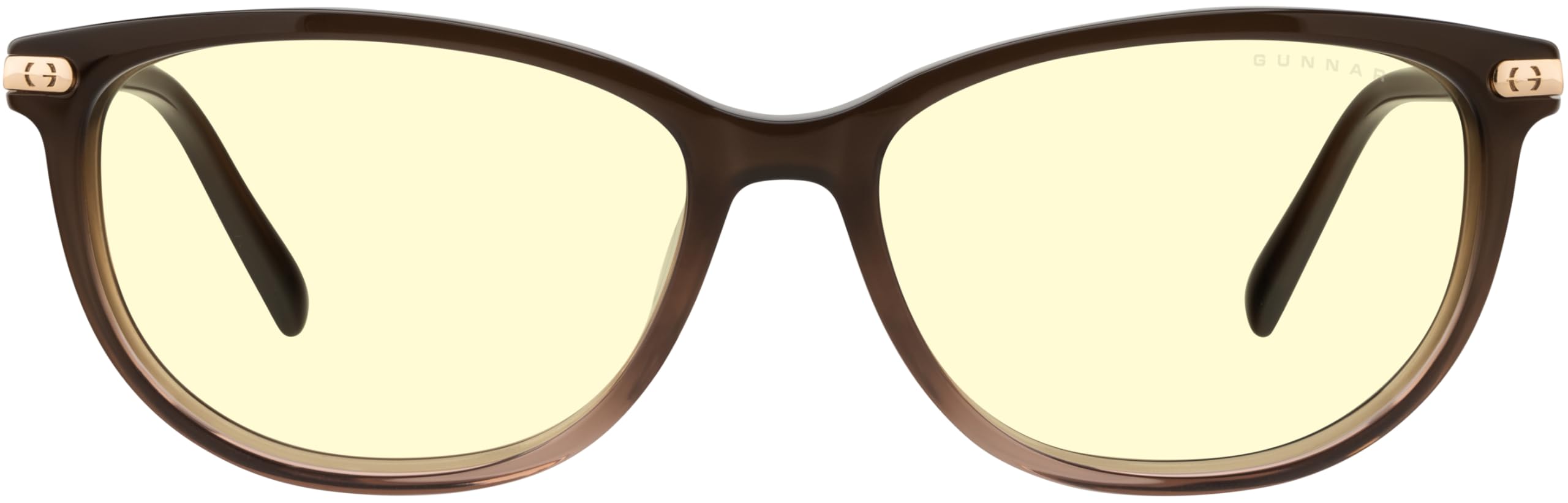 GUNNAR Womens Computer Glasses - Ingrid Cocoa Fade Crysta Amber Lens - Blue Light Blocking Anti Glare