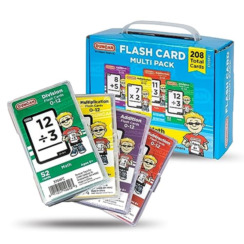 Amazon.com: Duncan Math Flash Cards - Multi Pack Combo Set