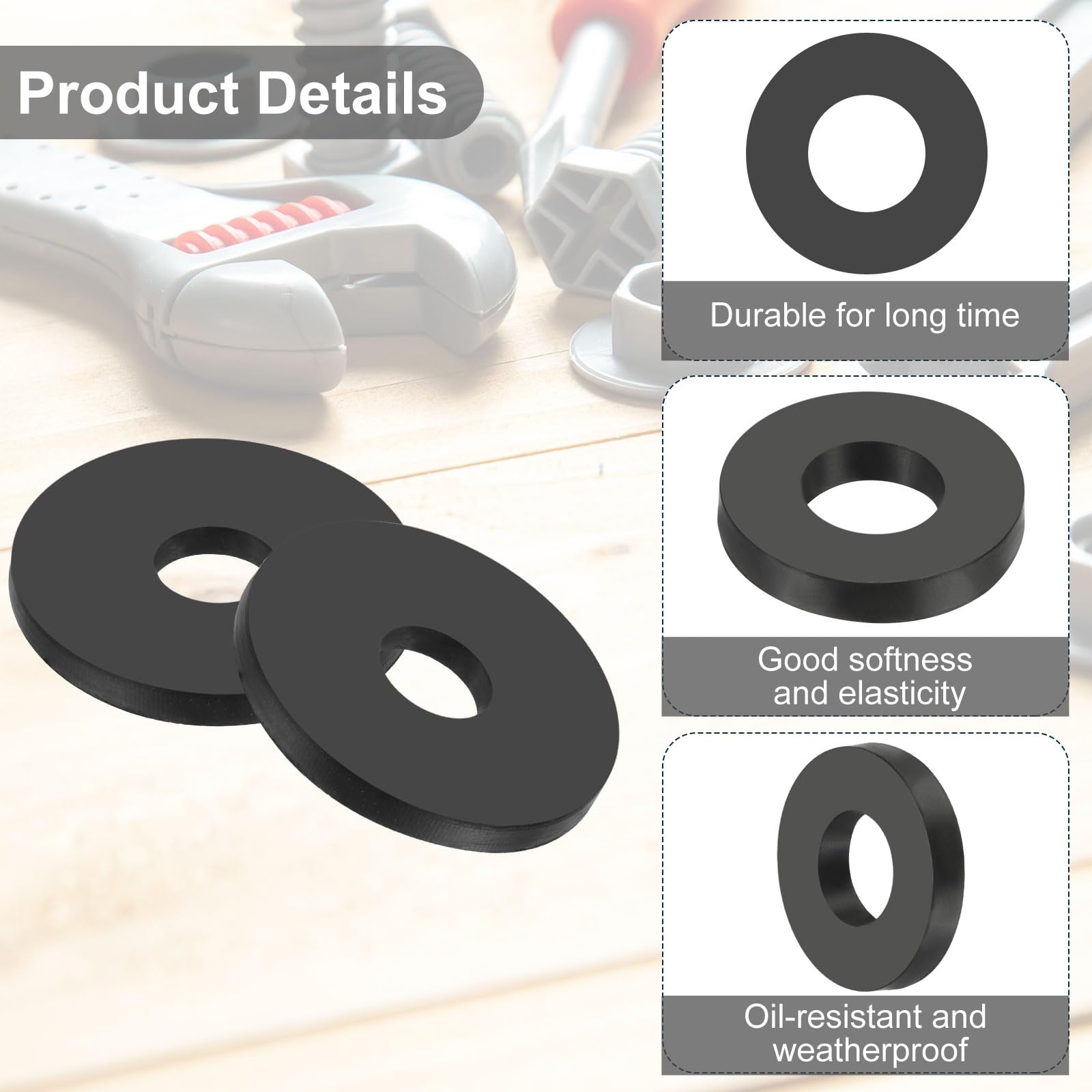 PATIKIL Multi Purpose Rubber Spacer - Image 3