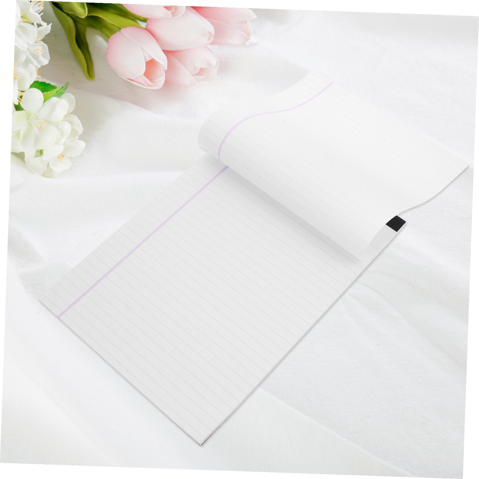 Block Notes Legale a Righe Larghe 4 Pezzi in Carta Bianca | Fogli Singoli, Stampa su Lato, Carta Liscia e Spessa, Studenti e Ufficio, per Disegno