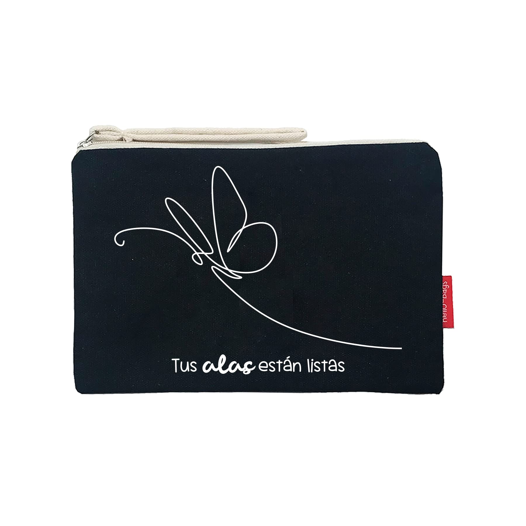 Hello-Bags Women's N-002-tusalas Toiletry Bags/Handbags, Black/White, M
