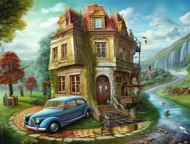 Miniatura 1 de Jigsaw Puzzles 500 Pieces Adults & Families Castle car Formation Wooden to Explore and Enjoy Gifts Home Decoration 20.4 x 14.9 in