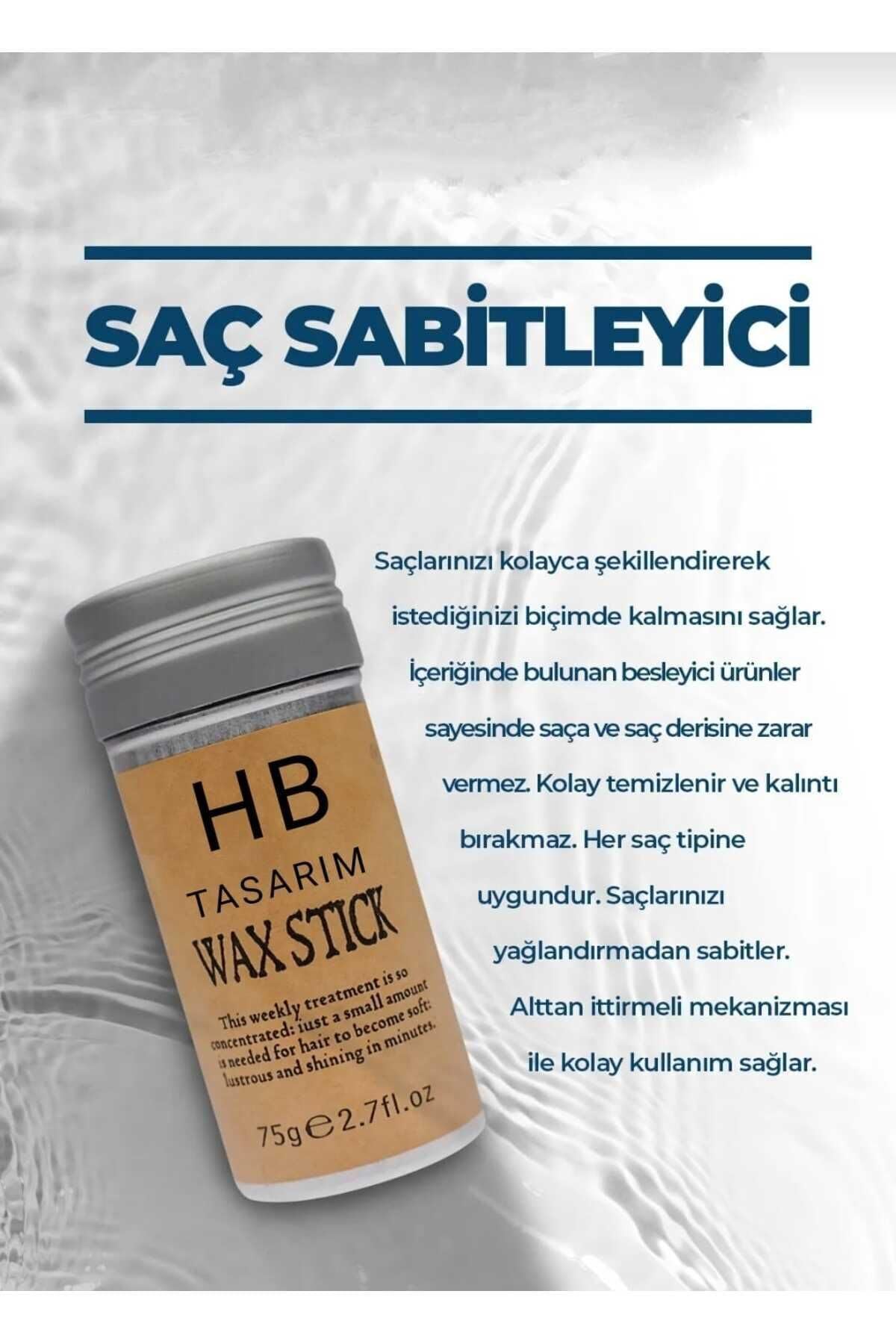 hb tasarım Hair Wax Stick Saç Şekillendirici, Sabitleyici, Saç Waxı, TYC1D2U9CN171548256829422