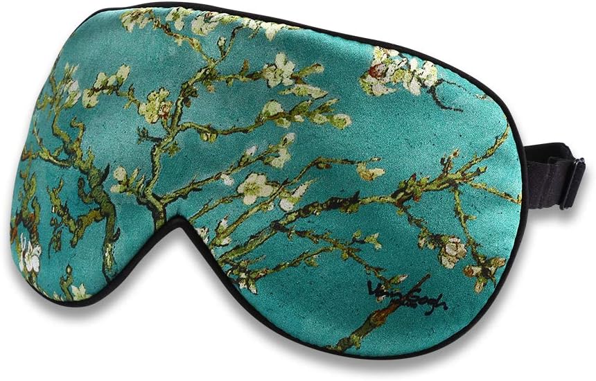 Alaska Bear Natural Silk Sleep Mask, Blindfold, Super Smooth Eye Mask (Blossom Almond)