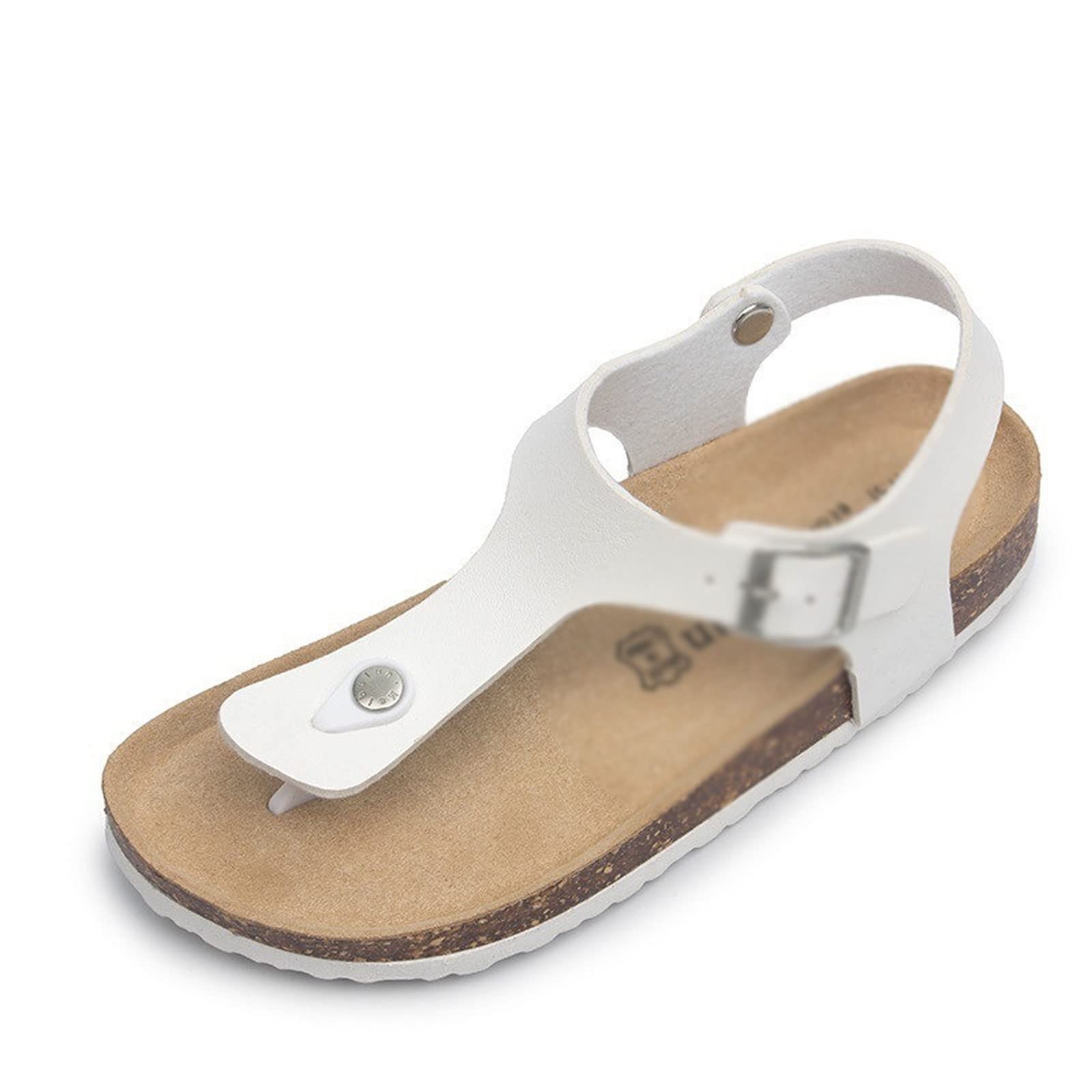 Sandali per Donne Stampati Sandali in Sughero Donne alla Fibbia Spiaggia al di Fuori del Sandalo a Vaso Piatto Non Slip Sandalo 5.5