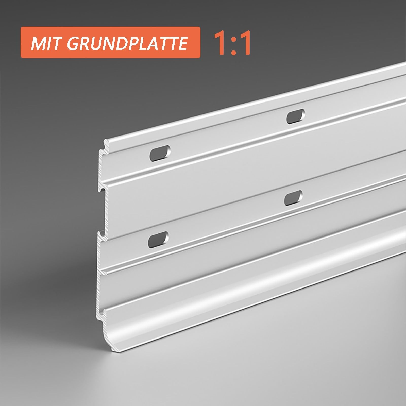 Złota osłona listwy przypodłogowej – 125 cm, 2 sztuki aluminiowych wykończeń wykończeniowych do czystego wykończenia ściany i podłogi, wysokość 6 cm, idealne rozwiązanie podłogowe dla profesjonalnego