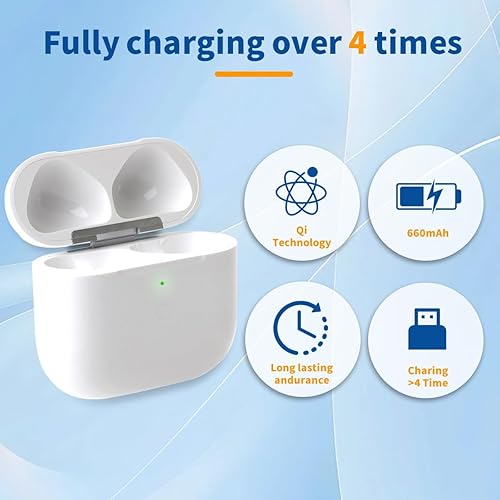 Miniatura 5 de Charing - Funda para Air Pods 4, funda de carga de repuesto solo con Air Pod de 4ª generación, sincronización Bluetooth, botón de emparejamiento