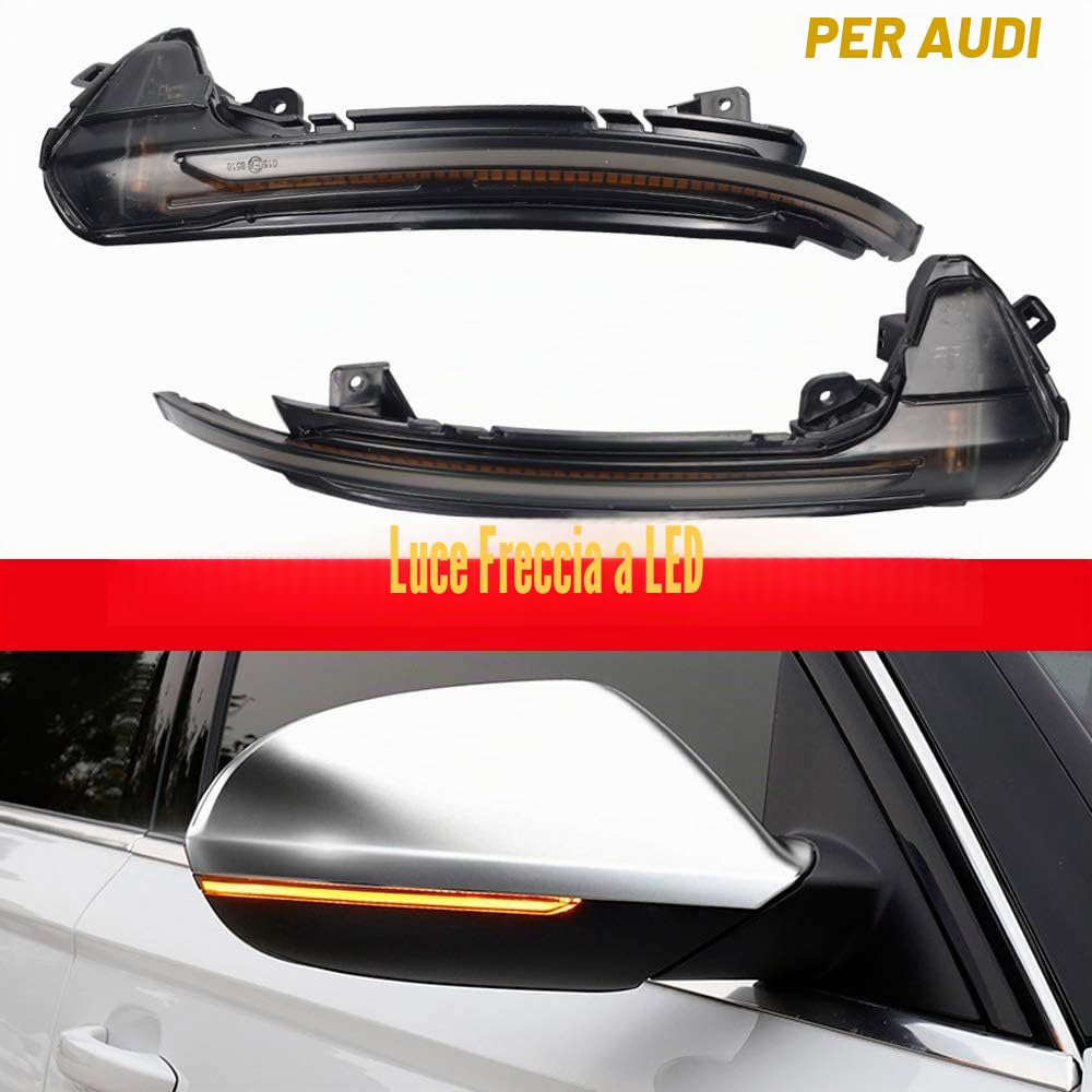 Indicatore di direzione sinistro destro per specchietto retrovisore a LED dinamico per Audi A6 RS6 4G C7 7.5 2012-2018 (giallo)
