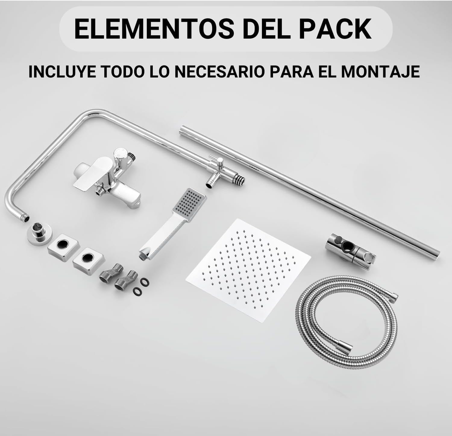 DUCHAS de baño Columna | COlumna DUCHA | COLumnade ducha CON GRIFO | columna ducha MONOMANDO | Conexión Universal | Fácil Instalación | Rociador Efecto Lluvia | Conjunto de Ducha