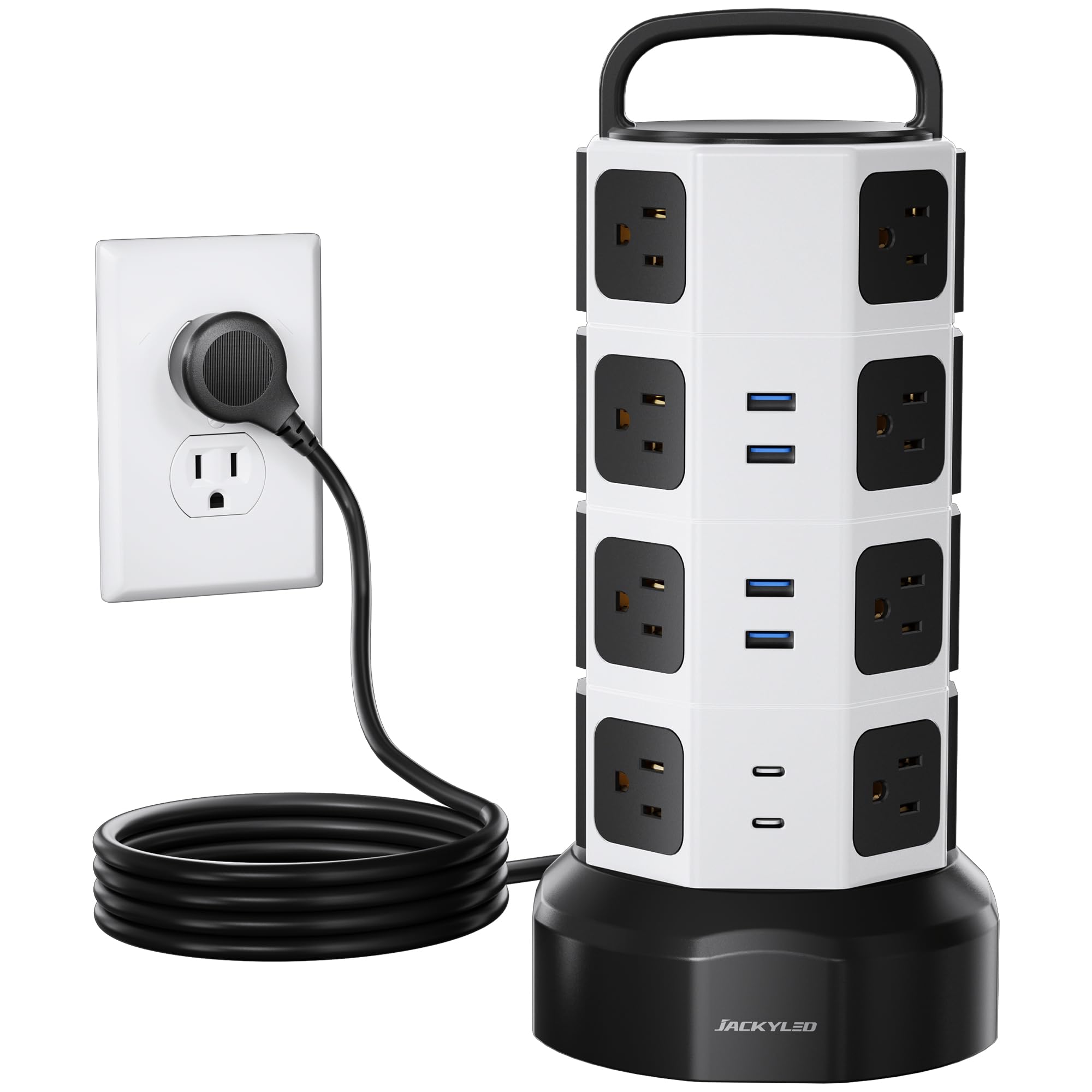 Amazon.com: JACKYLED Power Strip Tower Surge Protector, 16 AC 6