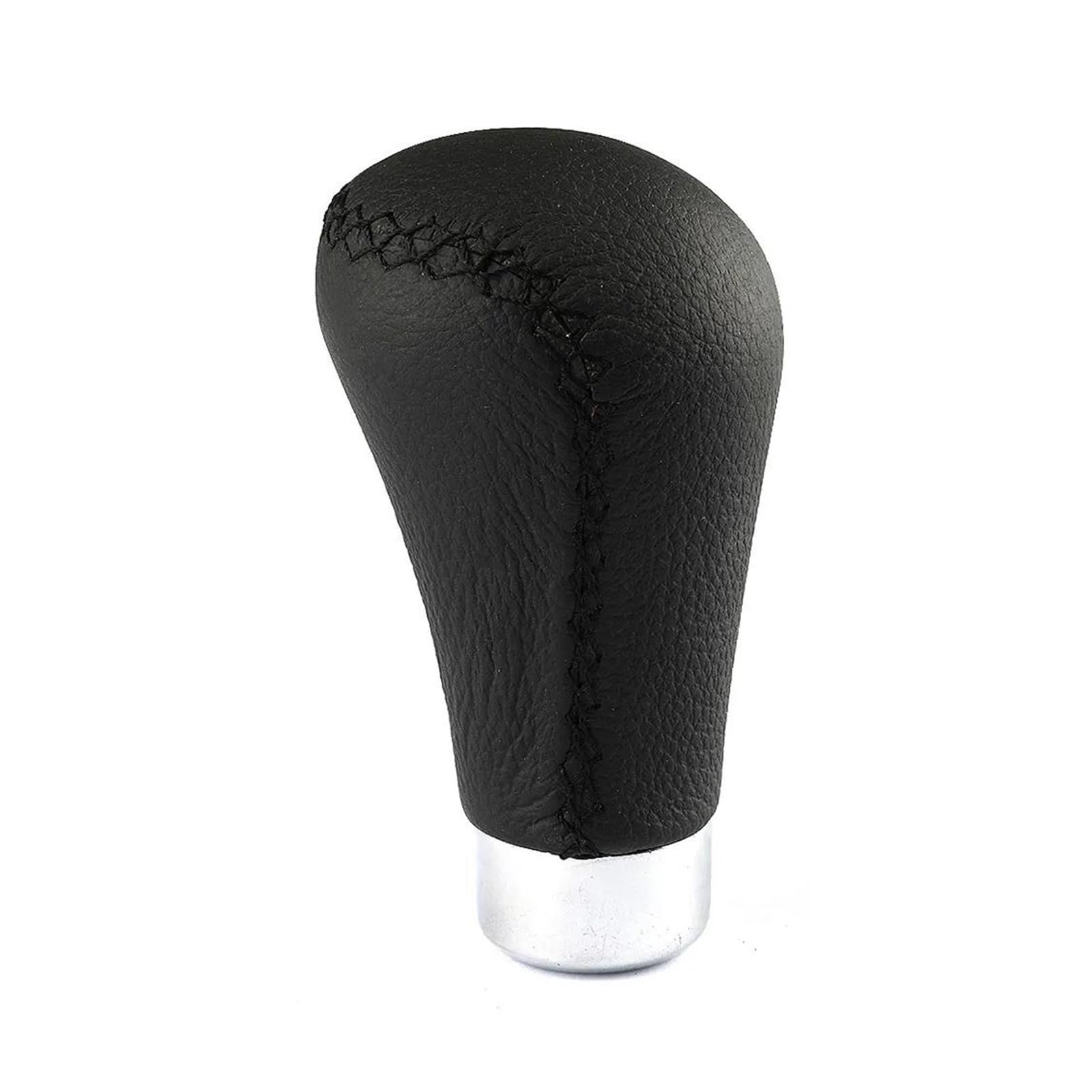Prfgsgvbv One Color Gear Knob 1Pcs Red/Black Stitch Universal Manual Car Gear Stick Shift Knob Shifter Lever Gear Shift Knob Gear Lever Handle(Black Stitching)