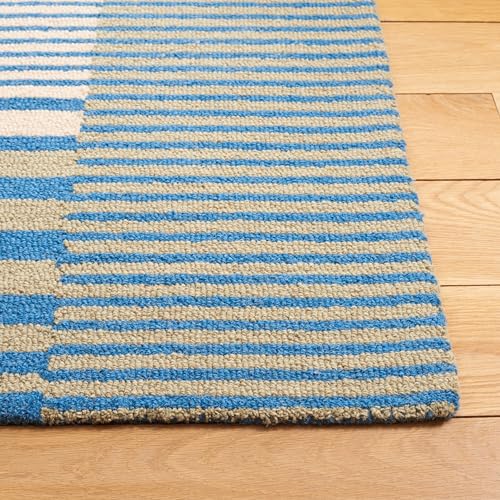 Image of Hand Tufted Wool Carpets Anti Shedding Rug Modern Carpets for Living Room Size 8x11 Feet