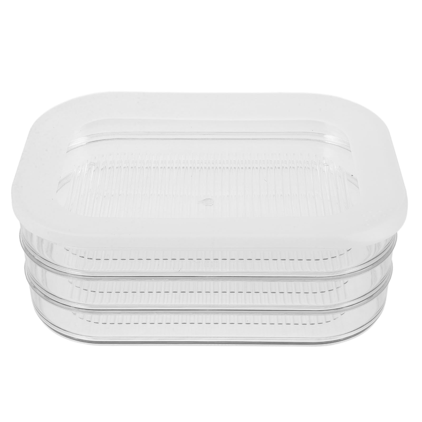 Kichvoe Caja Organizadora de Acrílico Tapa Transparente de Alimentos para Nevera para Almacenamiento y Conservación Contenedor Hermético de Tocino y Quesos