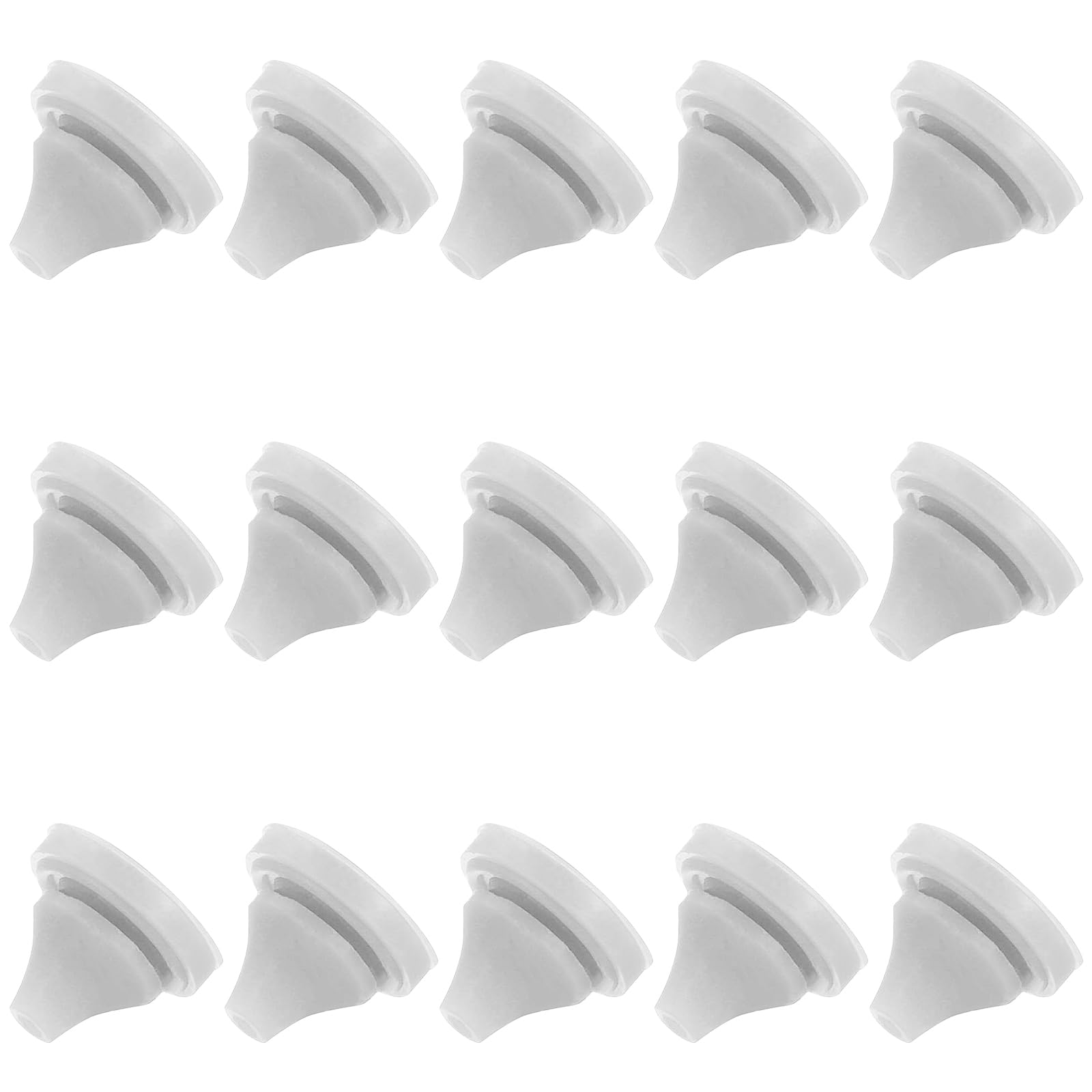 Licqic Light/Grey 15 Pcs Shower Head Replacement Nozzles, Silicone Nozzle Sprinkler Spout Round,