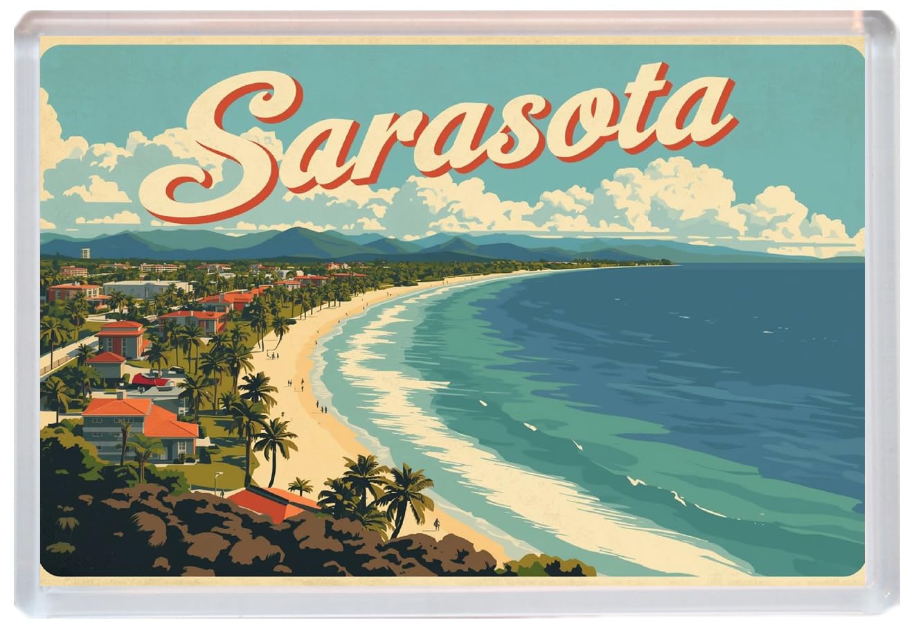 Sarasota - Florida - Jumbo Artistic Fridge Magnet 96 x 67mm BBSFHM3479