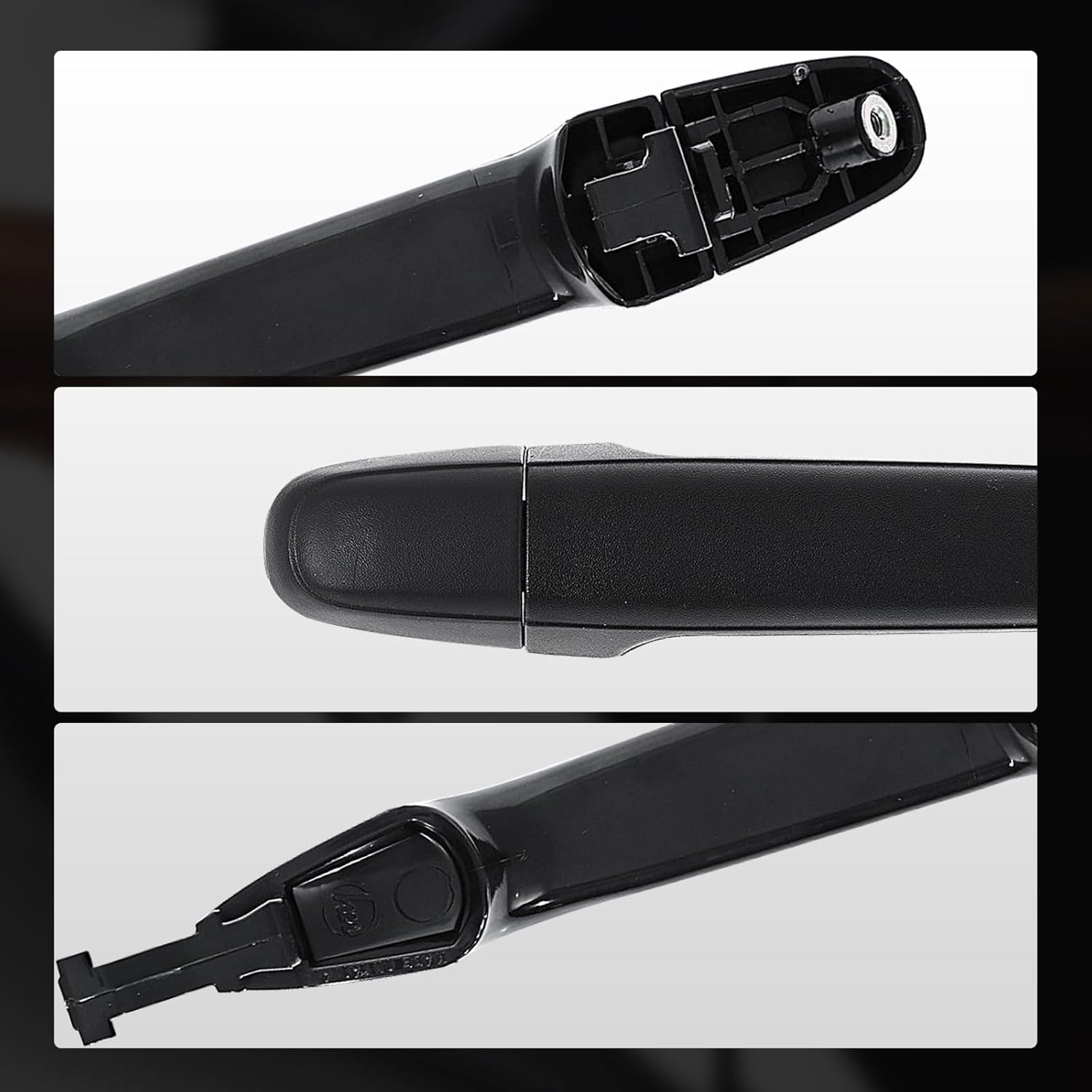 A-Premium Front Passenger Side Upgraded Metal Exterior Door Handle Compatible with Toyota Camry, Tacoma, Highlander, Sienna, 4Runner, Avalon & Lexus GX470, RX330, RX350, RX400h, Textured Black