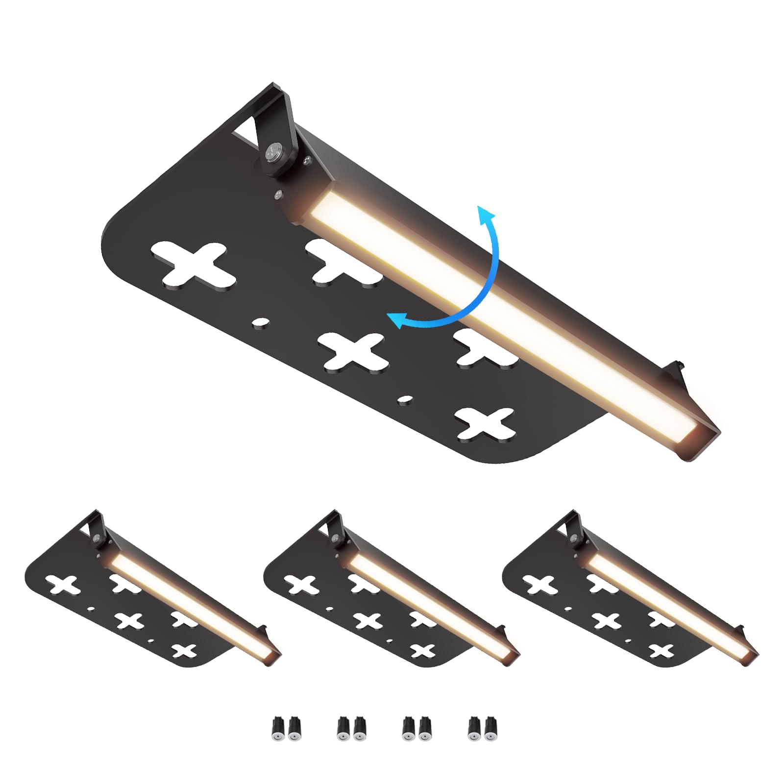 7 Inch Retaining Wall Lights, 2700K LED Hardscape Lighting, 4 Pack
