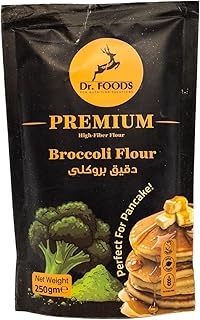 Dr. Foods Premium Broccoli Flour, High-Fibre Blend with Sweet Potato and Semolina, 250g