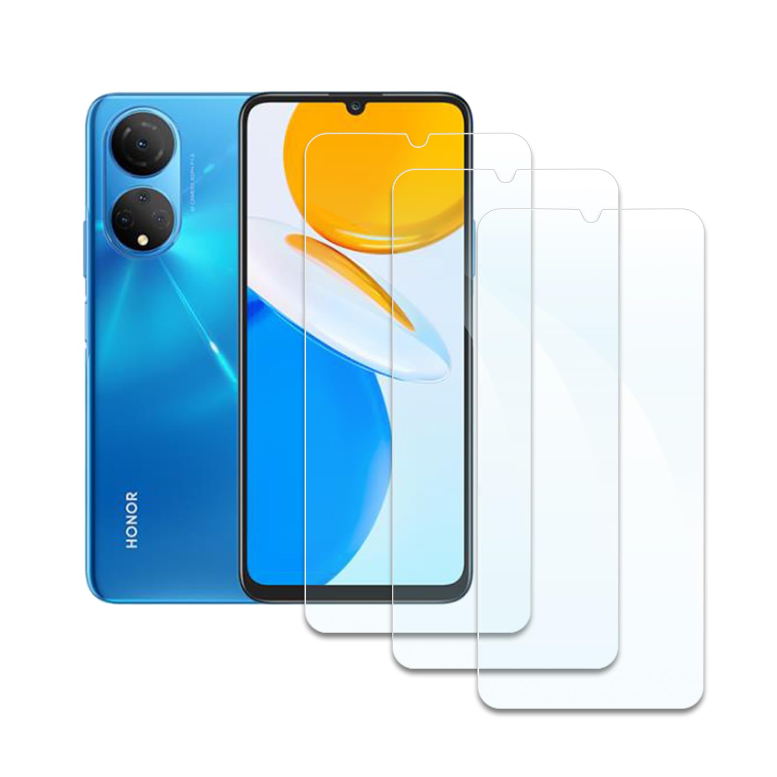 NEWTOP Vetro Temperato Per Honor X8A – 2 Pezzi, 0,33mm, Durezza 9H, Antiurto, Con Kit Applicazione