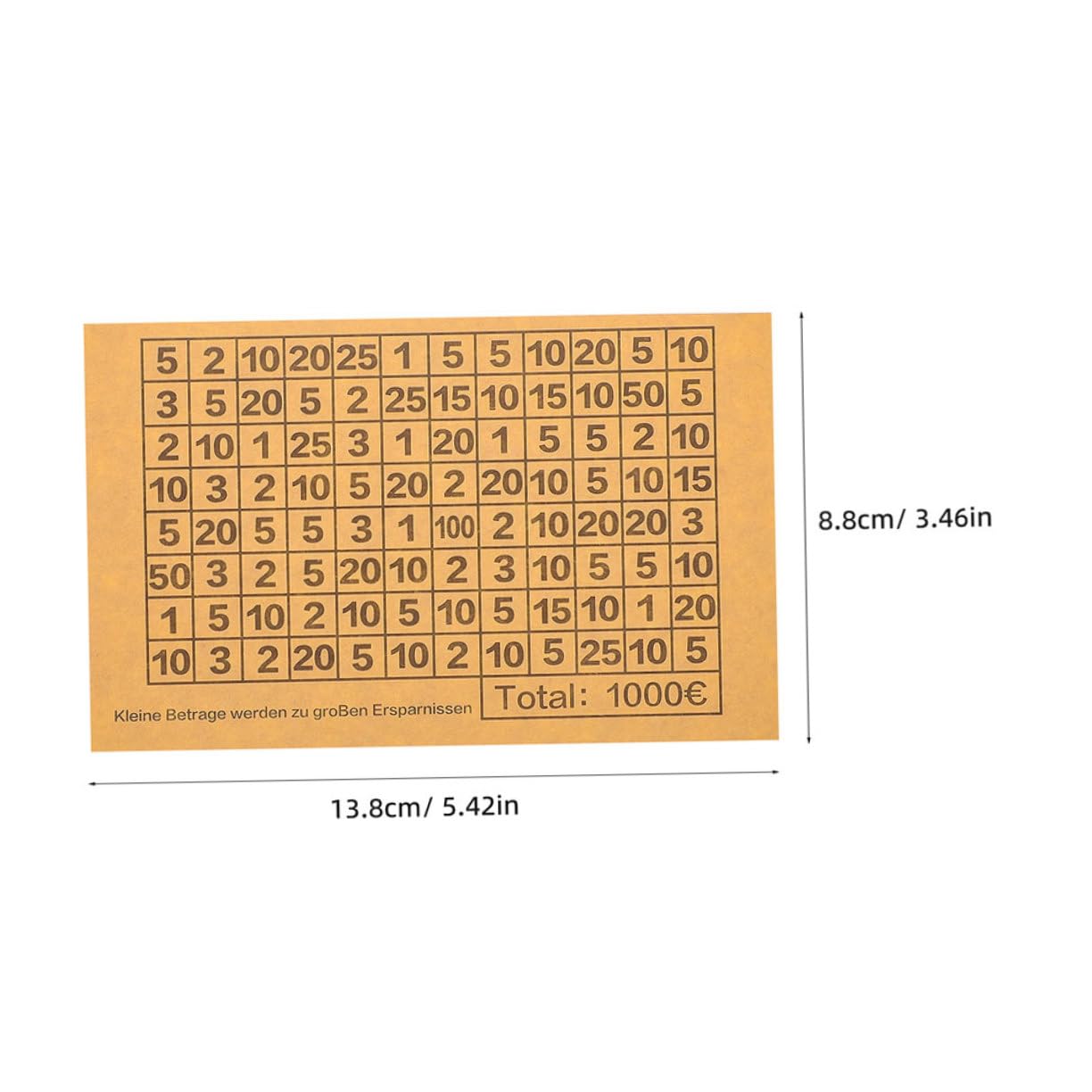 PLAFOPE 50Pcs Money Saving Challenge Chart for Piggy Bank Cash Box Effortless Organization Accurate Tracking of