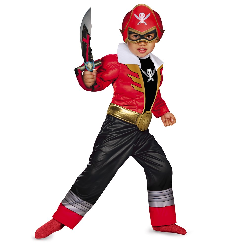 Power Rangers Super Megaforce Czerwony Strażnik Mięśni Maluch Kostium 2T