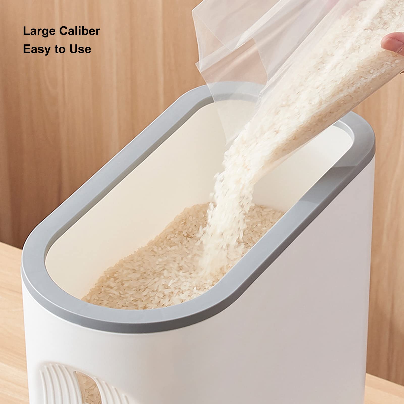 Dispenser per Riso con Scatola per Cereali Durevole di Grande capacità per Materiale PP Trasparente 1 unità (L)