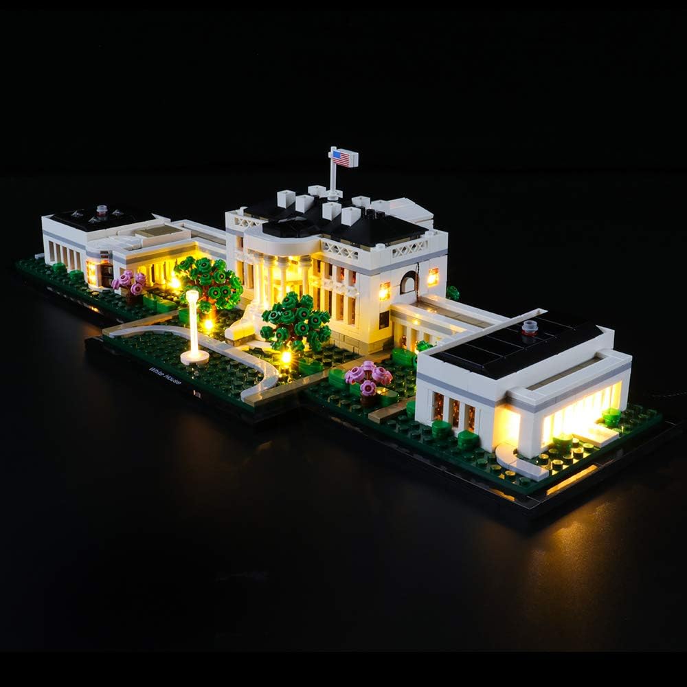 BRIKSMAX Led Lighting Kit for Architecture The White House - Compatible with Lego 21054 Building Blocks Model- Not Include The Lego Set