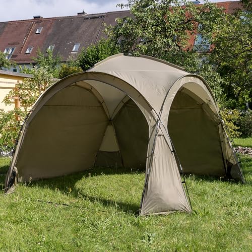 Pavillon Zelt, 3,5m x 3,5m inkl. Seitenwänden, Shelter als Sonnenschutz oder Regenschutz für Camping, Festival, Garten, Events oder Überdachung, Partyzelt – Bild 5